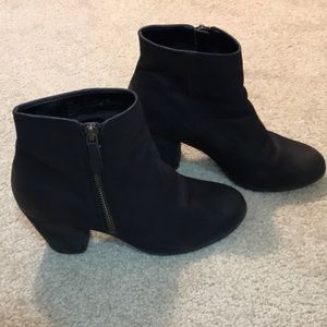 BP black leather booties size 6
